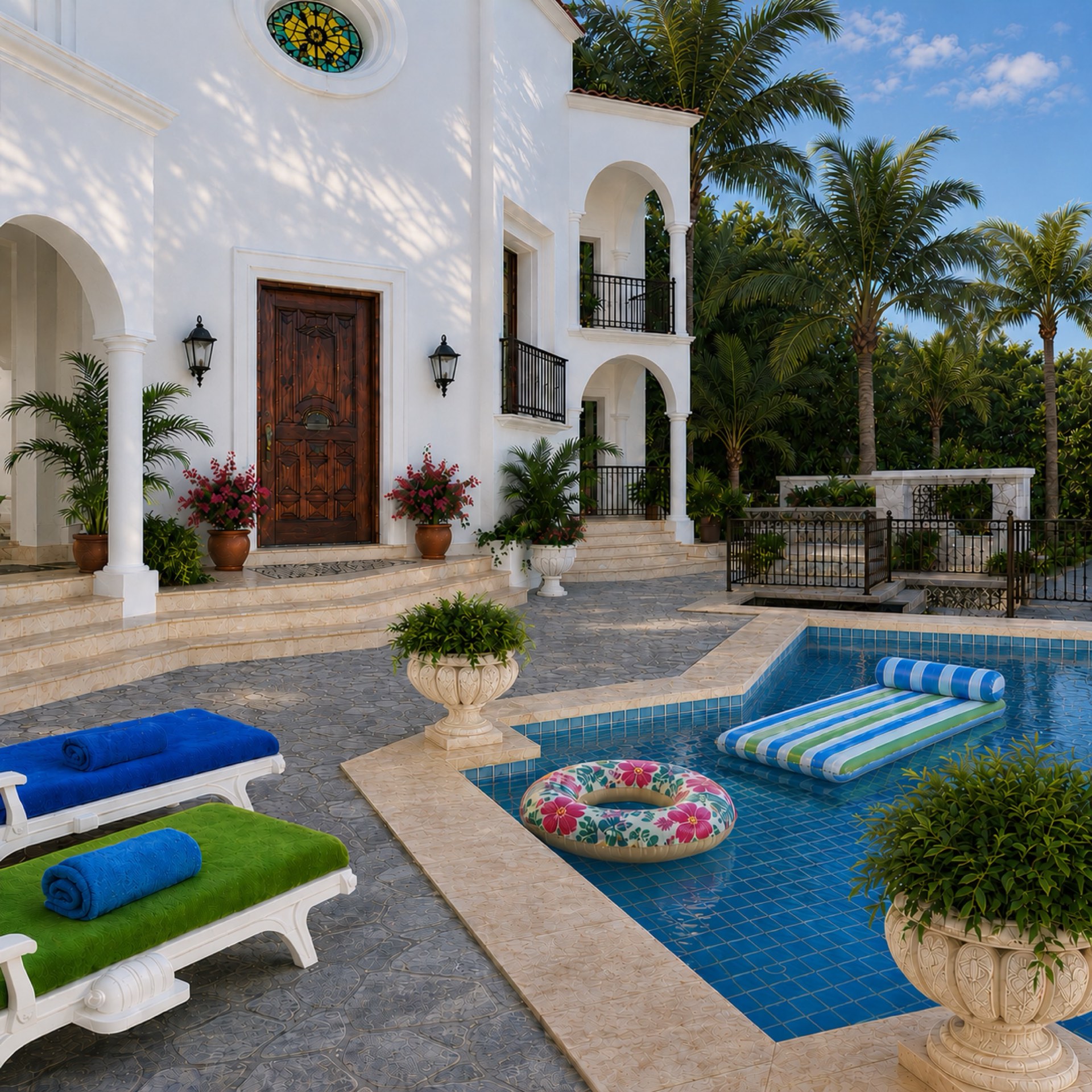 Casa Piazza — the villa and pool at La Punta